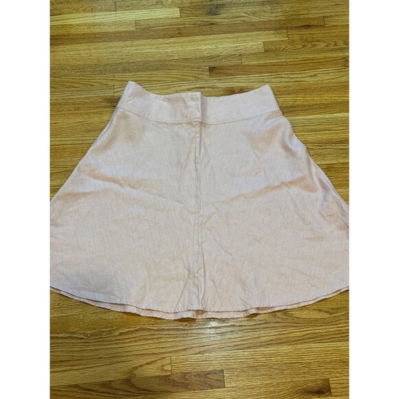 Merona Womens Pink Linen Flared Skirt Size 12 - Picture 8 of 9